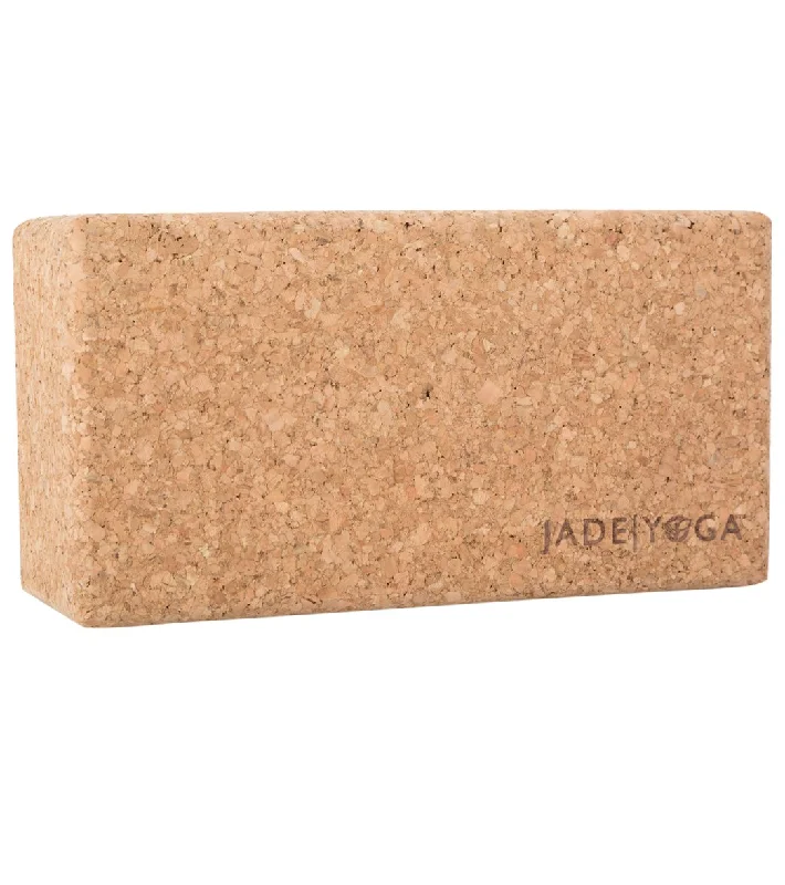 Jade Yoga Cork Yoga Block 3 Inch