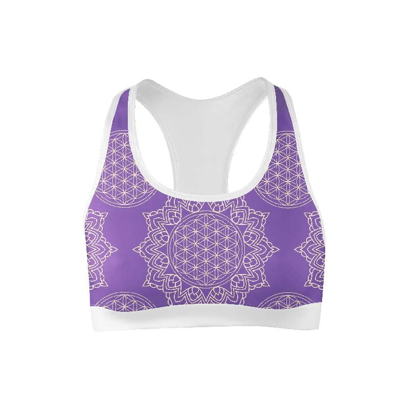 Lavender Mandala Sports Bra