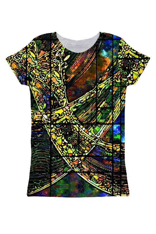 Merry Dancers Zoe Green Designer Print T-Shirt - Women