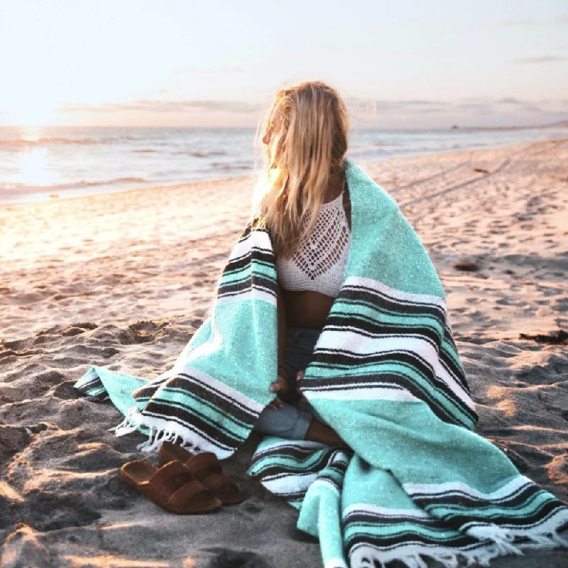 Mint Diamond Yoga Blanket