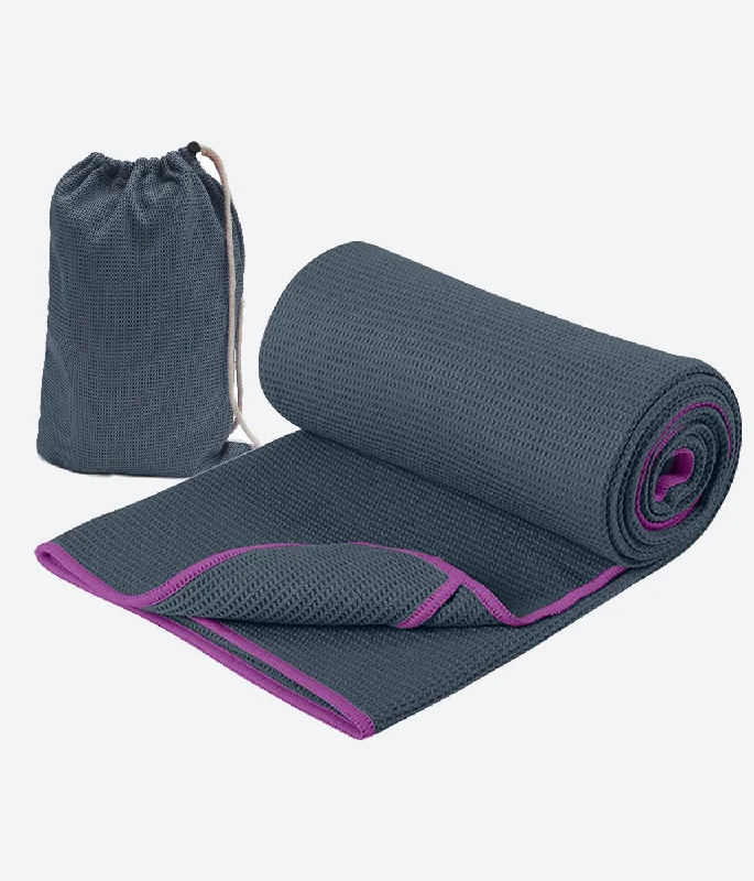 Heathyoga Microfiber Silicone Coating Layer Yoga Towel - Gray