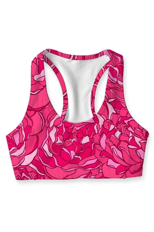 Peony Blaze Stella Seamless Racerback Sport Bra - Women