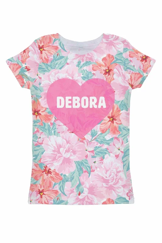 Spring Garden Customized NAME Zoe Pink Tee - Women