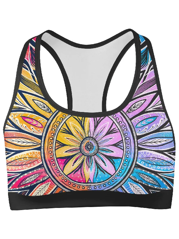 Sun & Moon-Ray Mandala Sports Bra