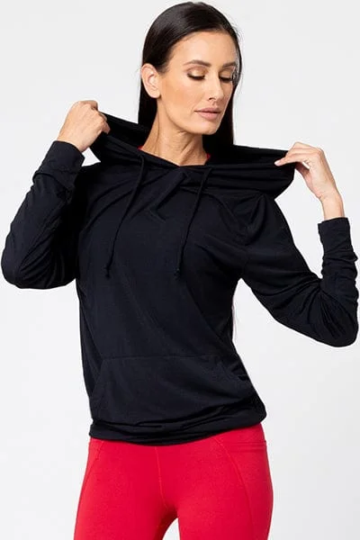 Tadasana Hoodie, Black (Sol and Mane)