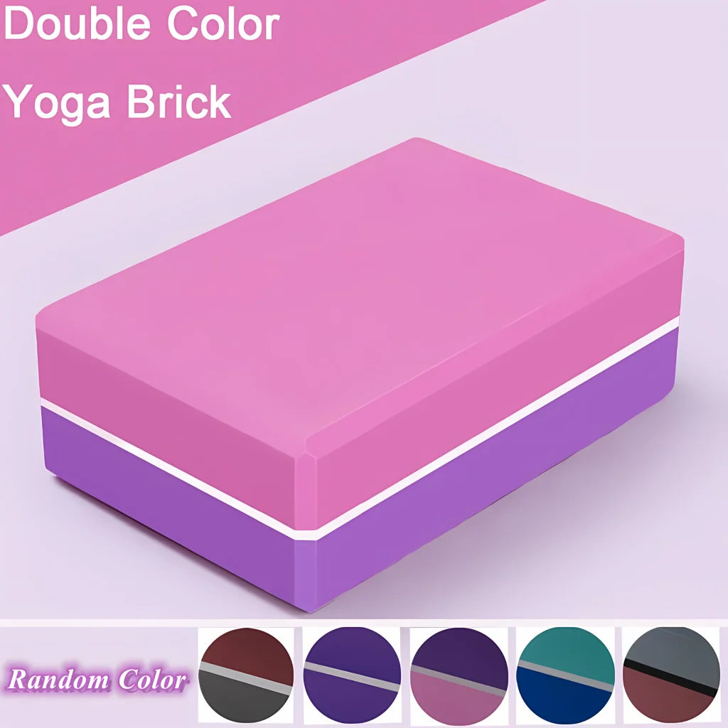 TWO-COLOR EVA YOGA BLOCK FOR ENHANCED ALIGNMENT