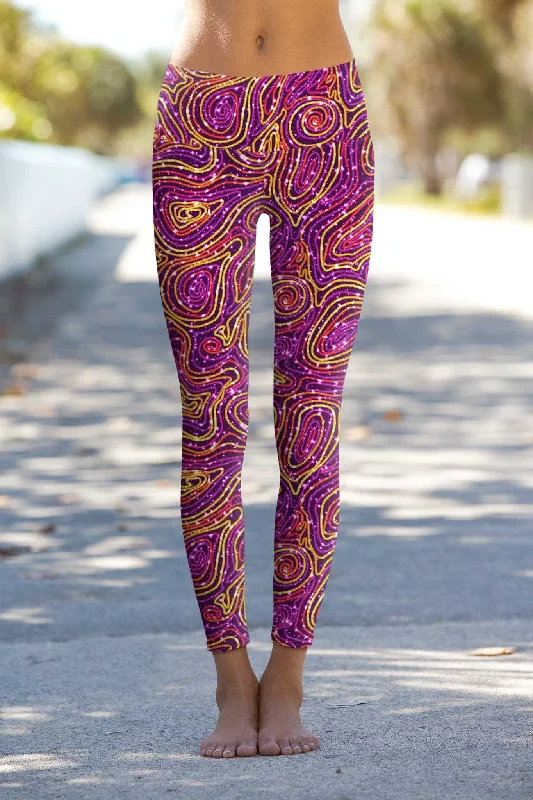 Vibrant Galaxy Lucy Printed Performance Leggings - Women