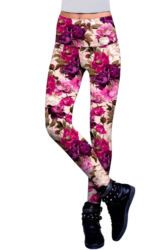 Vintage Charm Lucy Floral Performance Leggings - Women