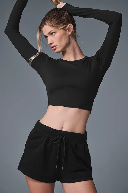 Alosoft Crop Finesse Long Sleeve - Black