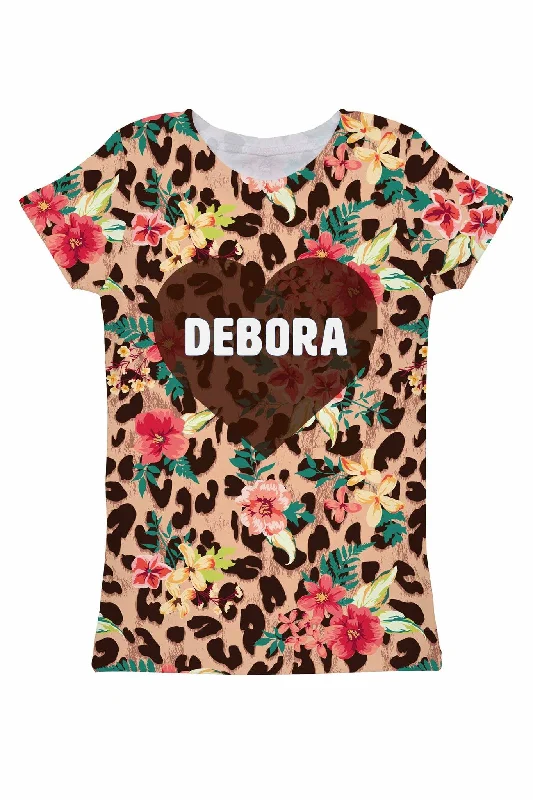 Wild & Free Customized NAME Zoe Animal Print Tee - Women