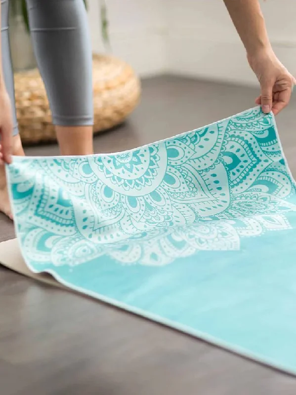 Yoga Design Lab  Mat Towel - Mandala Turquoise