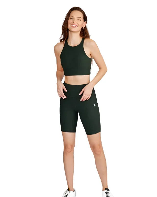 Harper Biker Shorts 8" -  Hunter Green