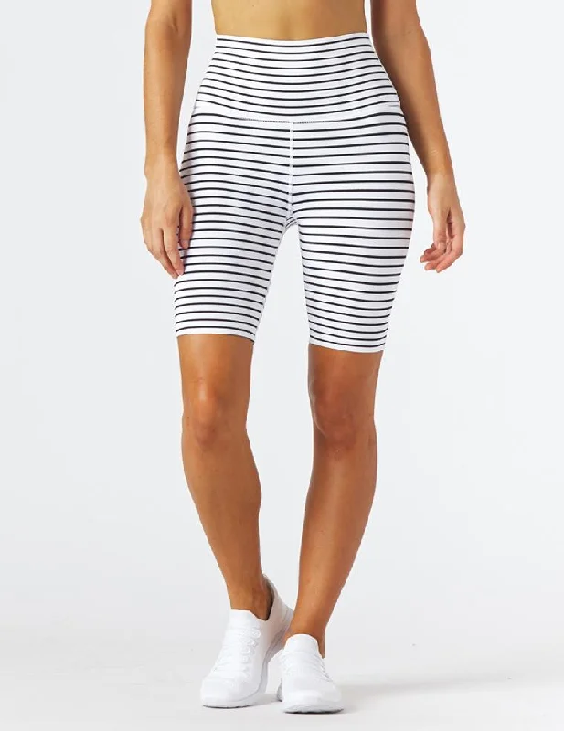 High Power Bike Short II: White/Black Stripe