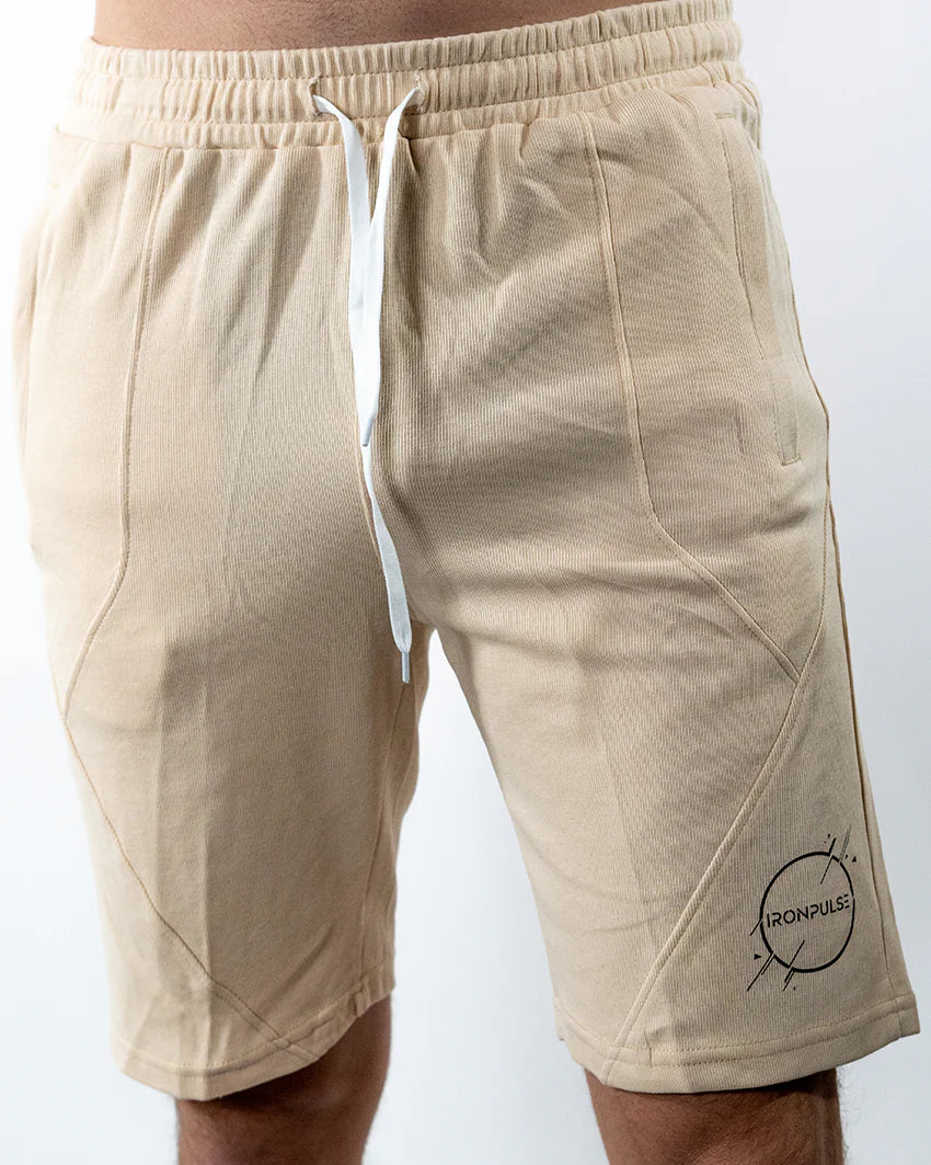 Iron Pulse Men's Cream Knit Everyday Shorts *Final Sale*