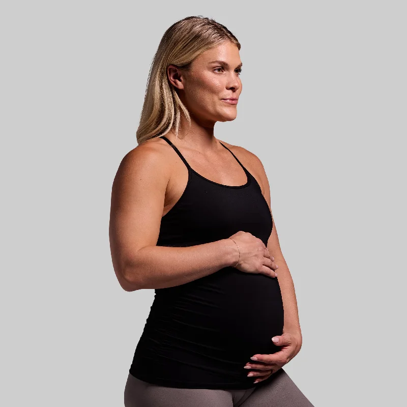 Maternity Drop Shot Tank (Black)