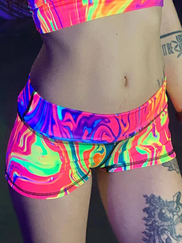 Neon Nuclear Yoga Shorts