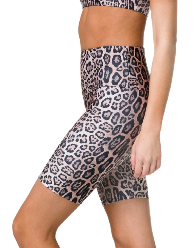 Onzie High Rise Bike Shorts 2225 XS Leo and Black