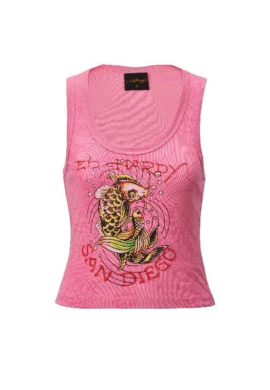 Womens San-Diego-Koi Vest - Pink