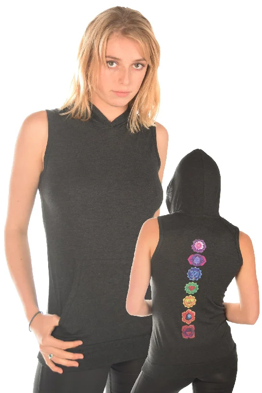 Sleeveless Full Chakra Hoodie