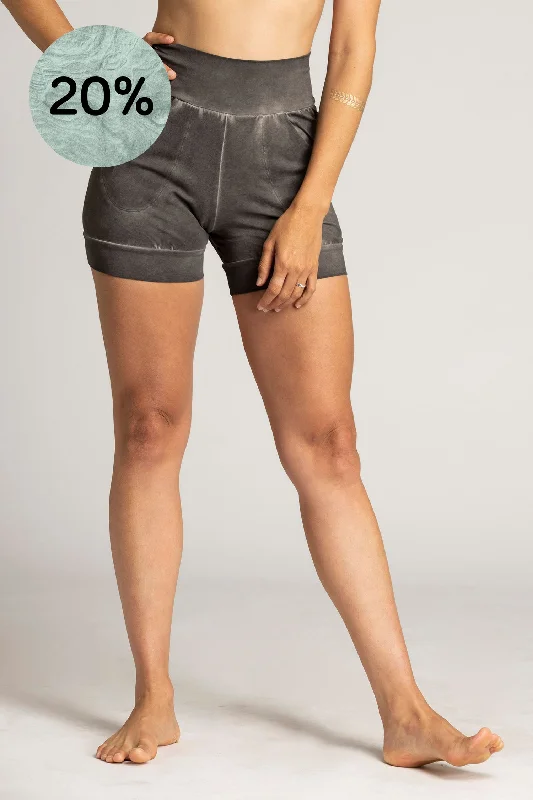 Stonewash Slouchy Yoga Shorts