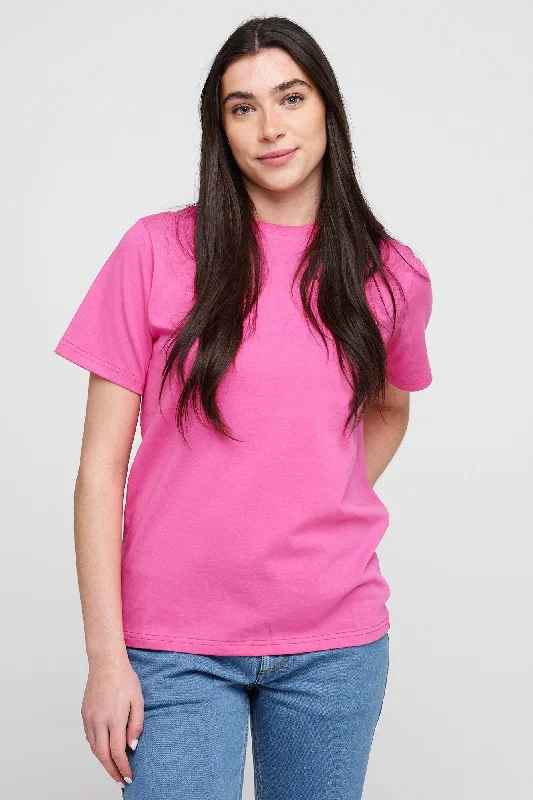 Women's Short Sleeve T Shirt - Fuchsia Pink