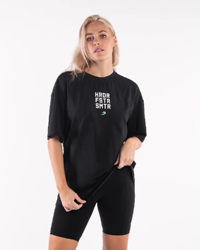 HRDR FSTR SMTR Oversized T-Shirt - Black