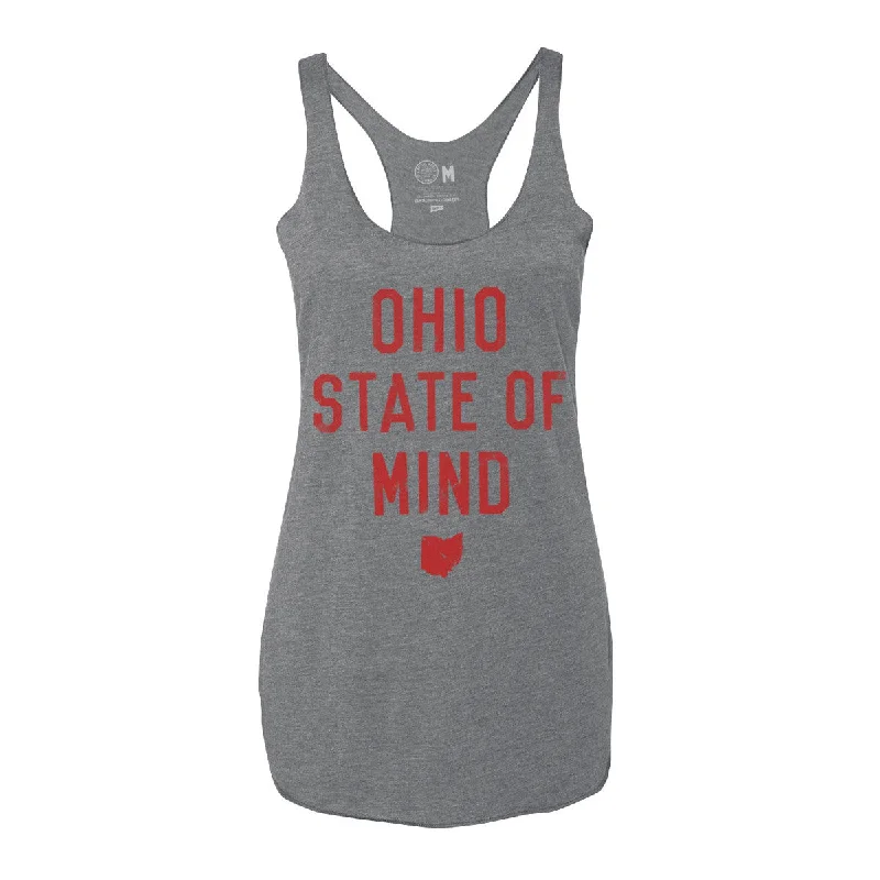 WOMEN'S OHIO STATE OF MIND RACERBACK TANK / H. GREY