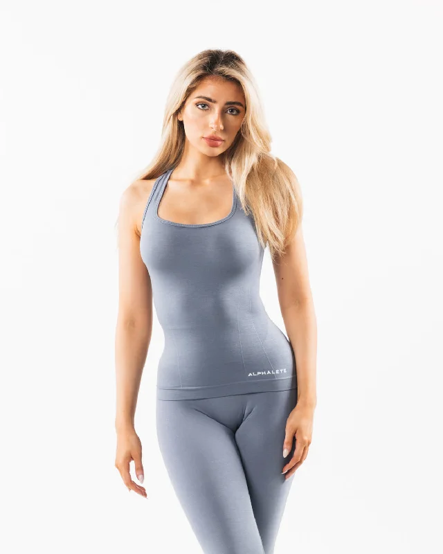 Seamless Racerback Tank - Still Water