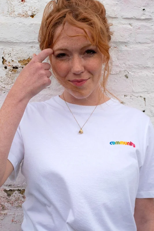 Women's Short Sleeve Logo T Shirt - White/Multi