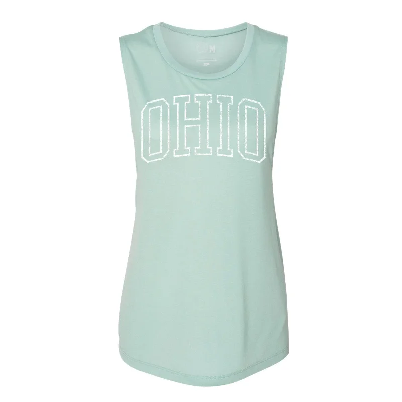 WOMEN'S VINTAGE BLOCK OHIO MUSCLE TANK / MINT