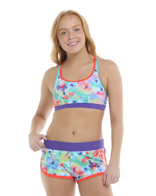 Posy Equalizer Medium Support Cross-Over Sports Bra - Multi