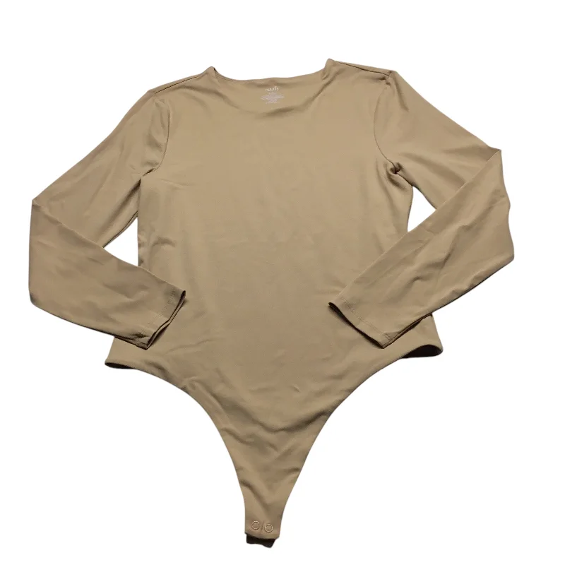 Bodysuit By Clothes Mentor In Beige, Size: L