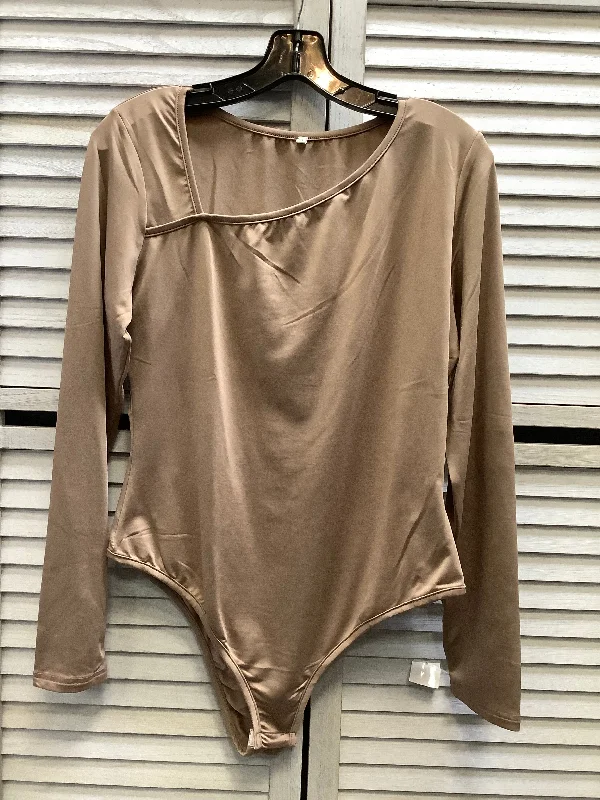 Bodysuit By Clothes Mentor In Tan, Size: Xl