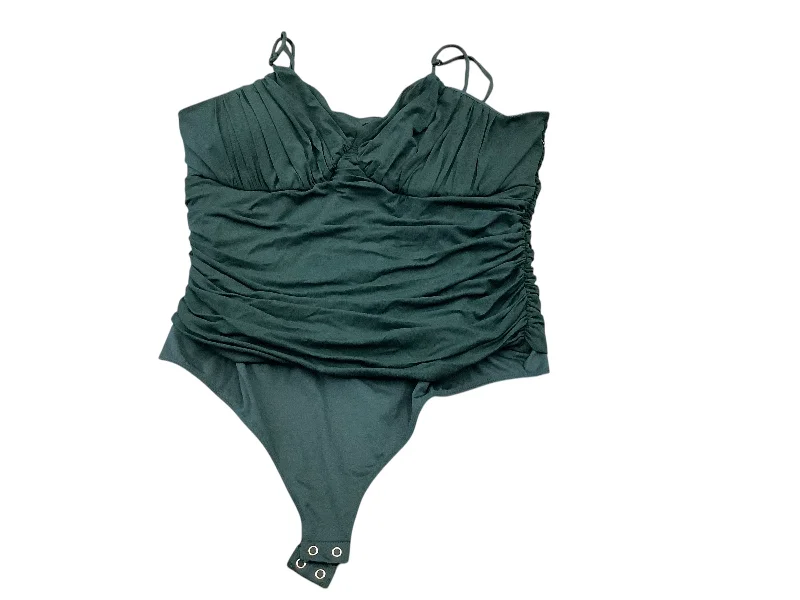 Bodysuit By Express In Green, Size: Xl