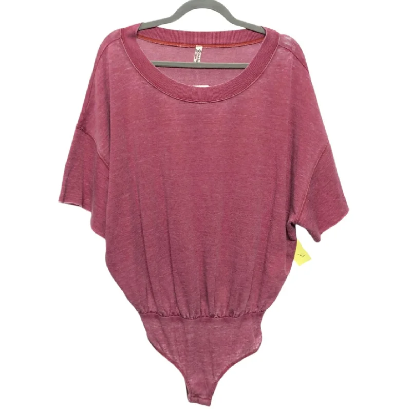 Bodysuit By Free People In Pink & Red, Size: S