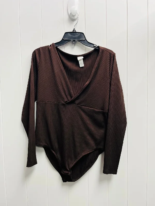 Bodysuit By H&m In Brown, Size: Xl