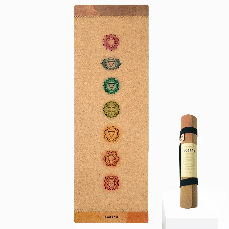 Chakras Alignment Cork Yoga Mat | 4.5MM