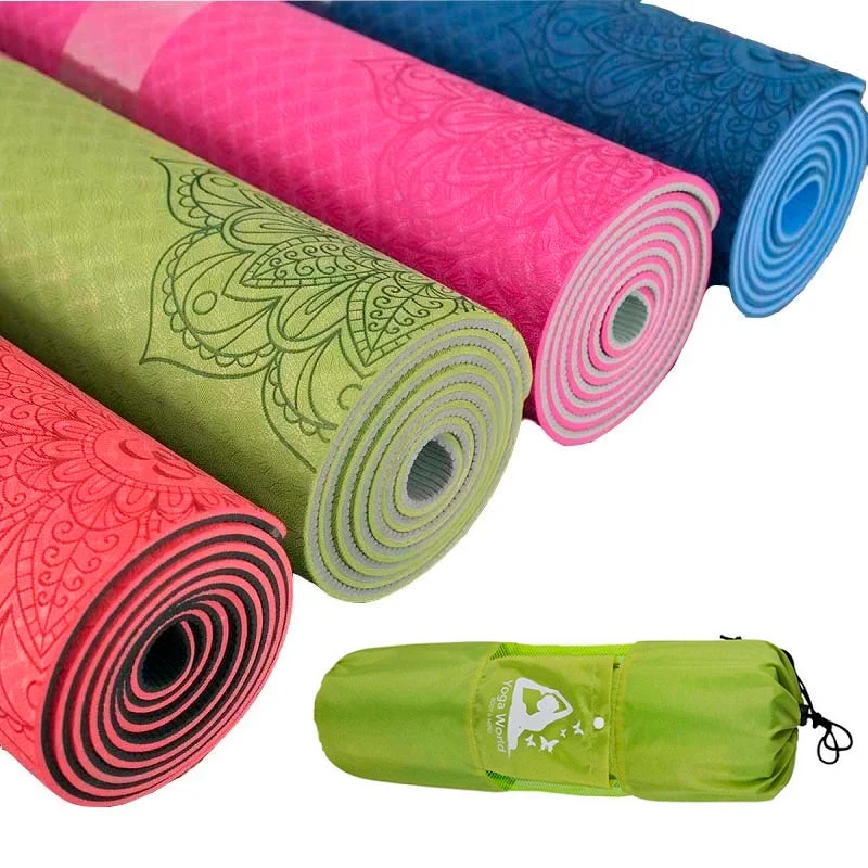 Gorgeous 6mm Eco-Friendly Yoga Mat with Bag