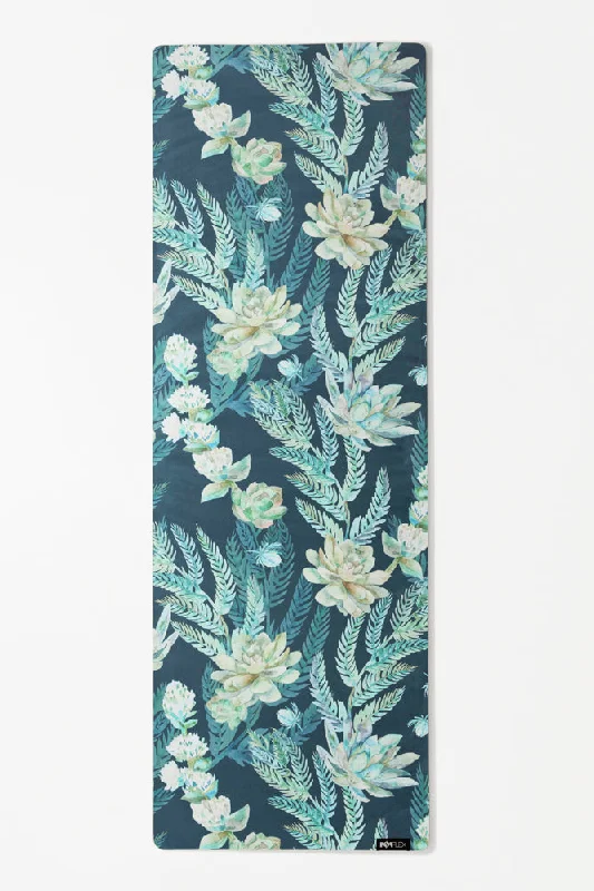 Vegan Suede Yoga Mat - Flourishing Foliage