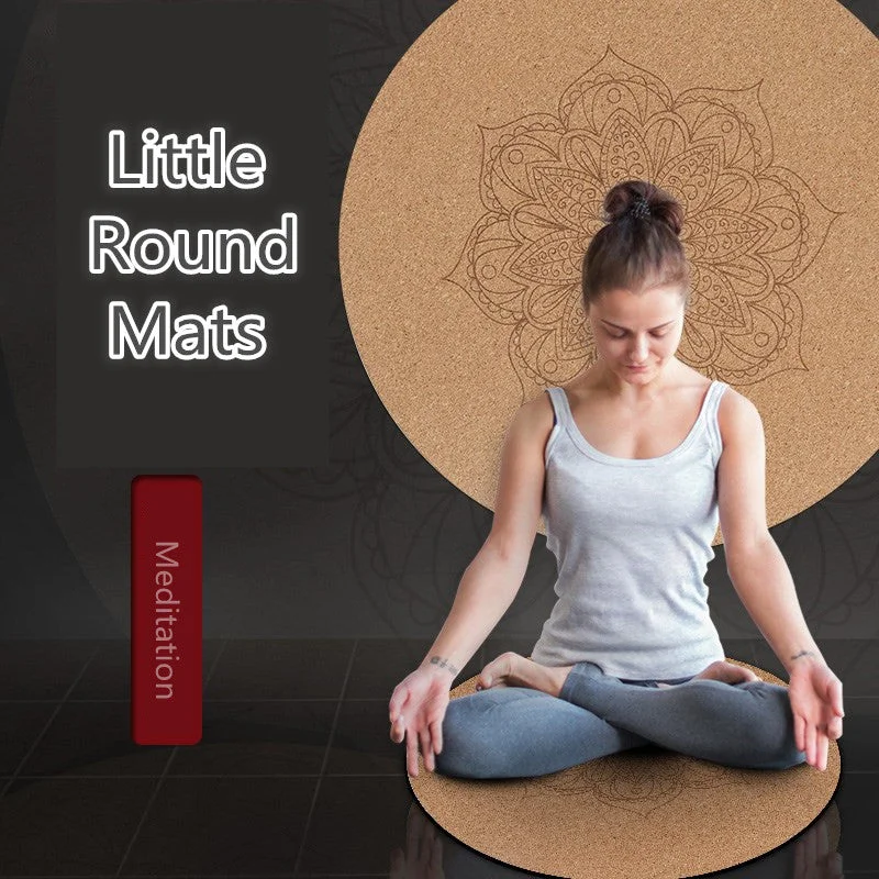 Little Round Cork Yoga Mat - Meditation Pad - 3MM