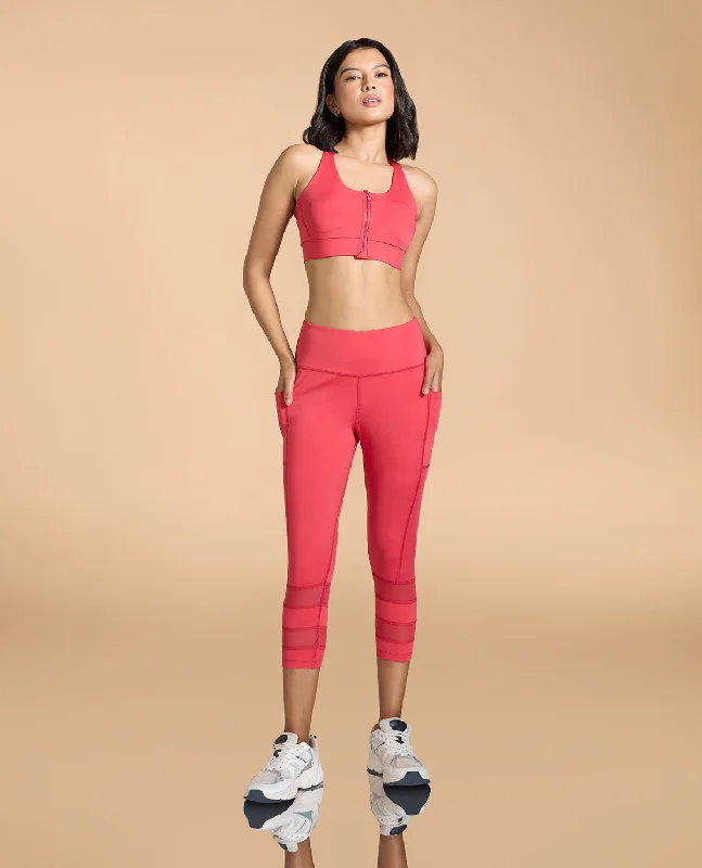 Zip Sports Bra and Mesh 7/8th Sports Leggings