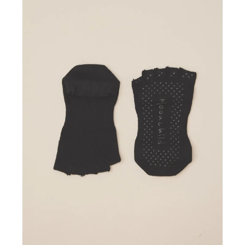 Moonchild Grip Socks - Low Rise - Open Toe - Onyx Black