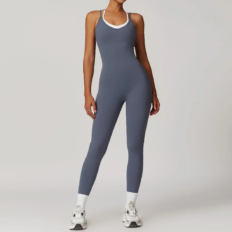 One-piece Yoga suit Backless outdoor fitness jumpsuit 8843