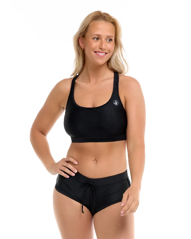 Smoothies Equalizer D/DD Cross-Over Sports Bra - Black