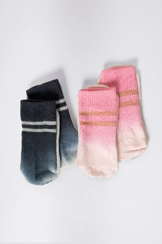 Stay Balanced Lined Non Slip Grip Socks (2-Pairs)