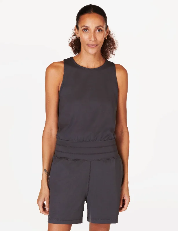 Gaia Performance Yoga Romper - Urban Grey