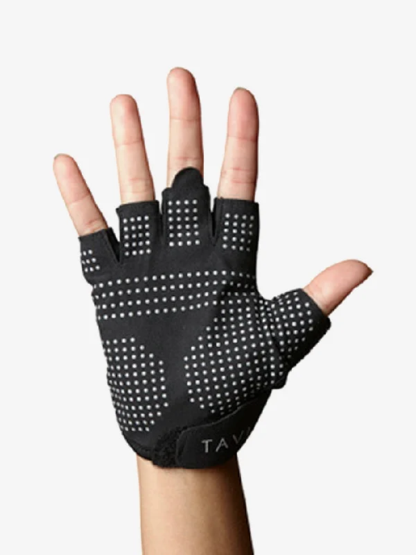 Tavi Noir Half Finger Grip Gloves - Ebony