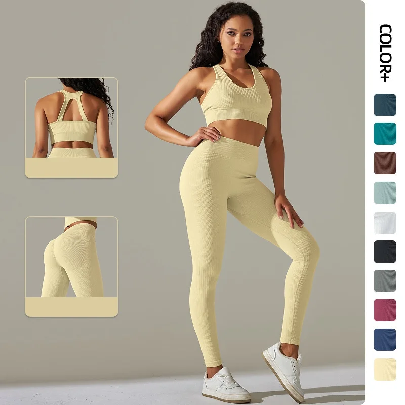 Screw tight bra Yoga suit Sports pants suit 10 colors