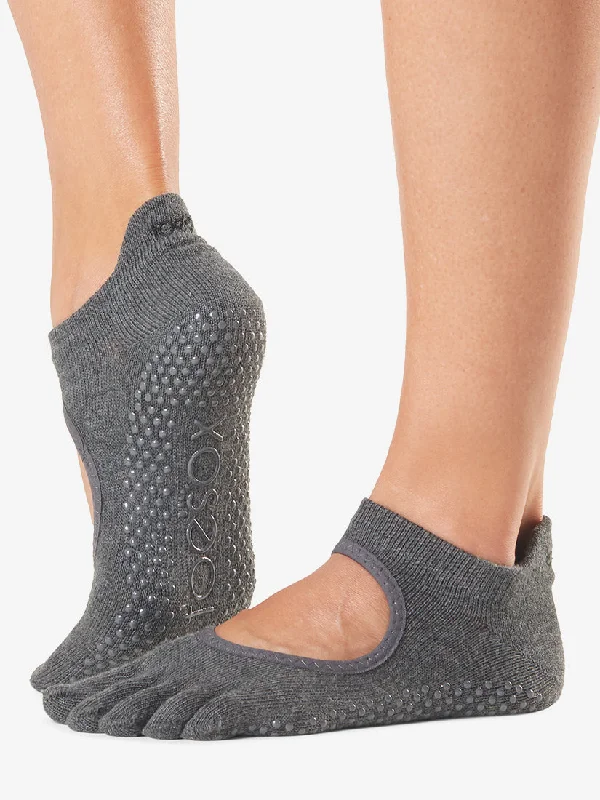 Toesox Grip Full Toe Bellarina - Charcoal Grey