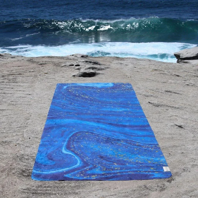 Travel Yoga Mat, Ecofriendly Nonslip, Midnight Ocean